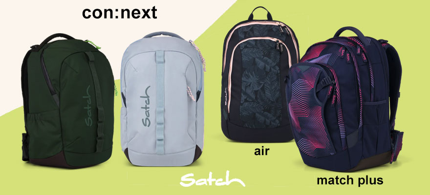 satch con:next, air und match plus Schulrucksäcke bei Riemenschneider Wiesbaden