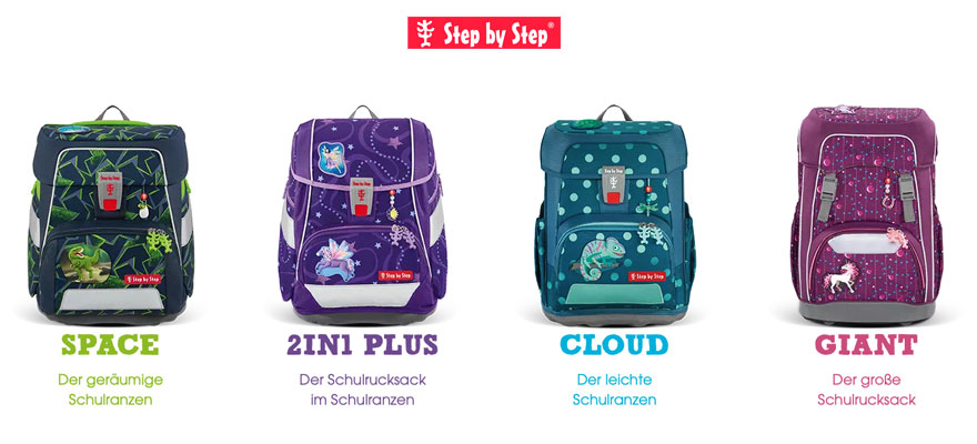 Schulranzen Step-by-step Space, Cloud, 2in1 plus, Giant bei Riemenschneider-Wiesbaden